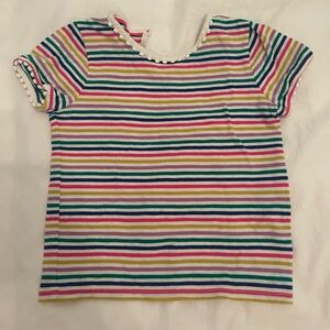 Pom Pom trim mini Boden  striped tee